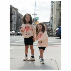 Sweat Cœur Coton Bio | Rose pâle