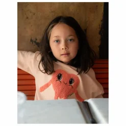 Sweat Cœur Coton Bio | Rose pâle