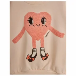 Sweat Cœur Coton Bio | Rose pâle