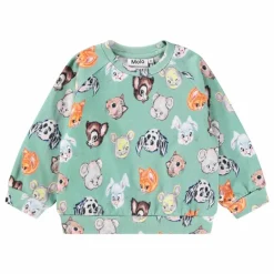 Sweat Disc Animaux Coton Bio | Vert