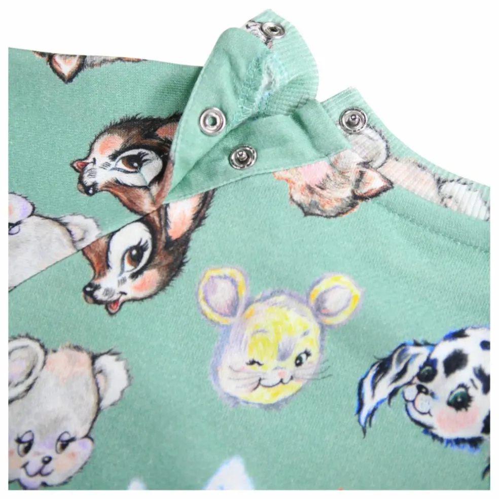 Sweat Disc Animaux Coton Bio | Vert