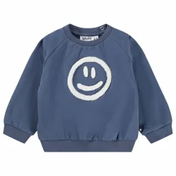 Sweat Disc Smiley Coton Bio | Bleu