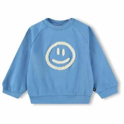 Sweat Disc Smiley Coton Bio | Bleu