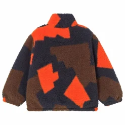 Sweat Façon Sherpa Abstrait | Bleu marine