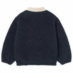 Sweat Façon Sherpa Col | Bleu marine