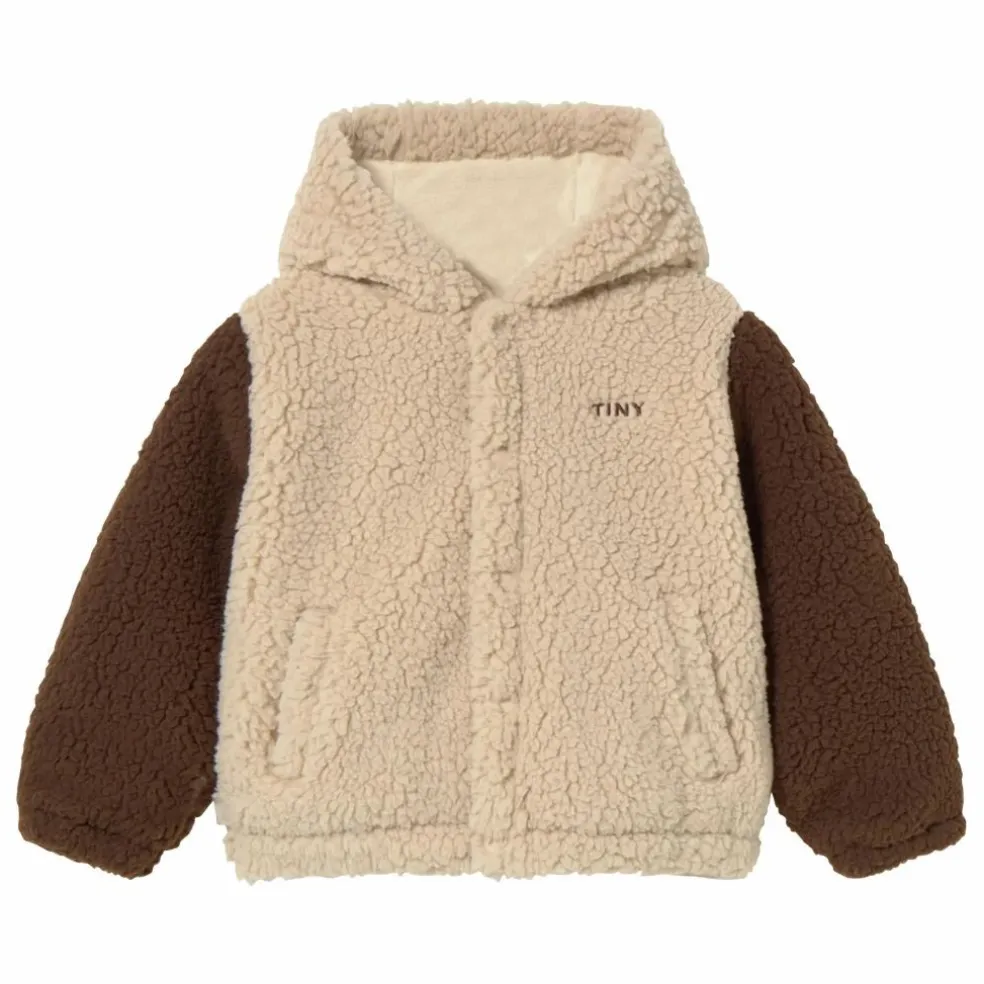 Sweat Façon Sherpa Colorblock | Beige