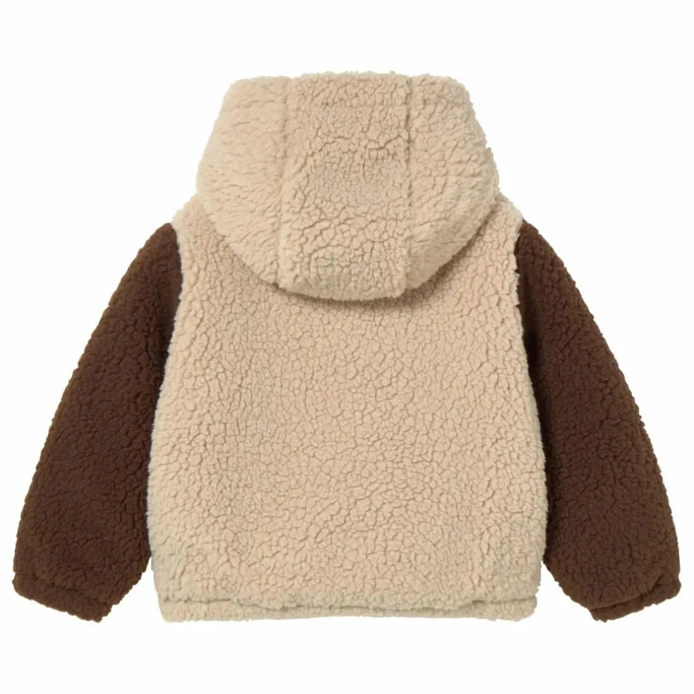 Sweat Façon Sherpa Colorblock | Beige