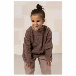 Sweat Façon Sherpa Ours Coton Bio | Mauve