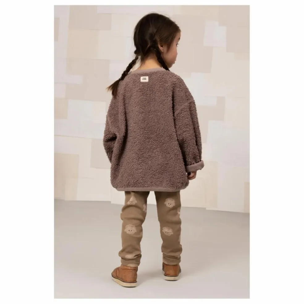 Sweat Façon Sherpa Ours Coton Bio | Mauve