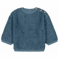 Sweat Façon Sherpa Ours Coton Bio | Bleu gris