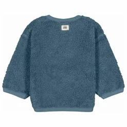 Sweat Façon Sherpa Ours Coton Bio | Bleu gris