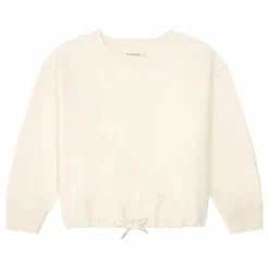 Sweat Fille A Nouer Molleton Bio | Blanc cassé
