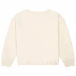 Sweat Fille A Nouer Molleton Bio | Blanc cassé