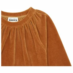 Sweat Fille Col Rond en Velours | Noisette