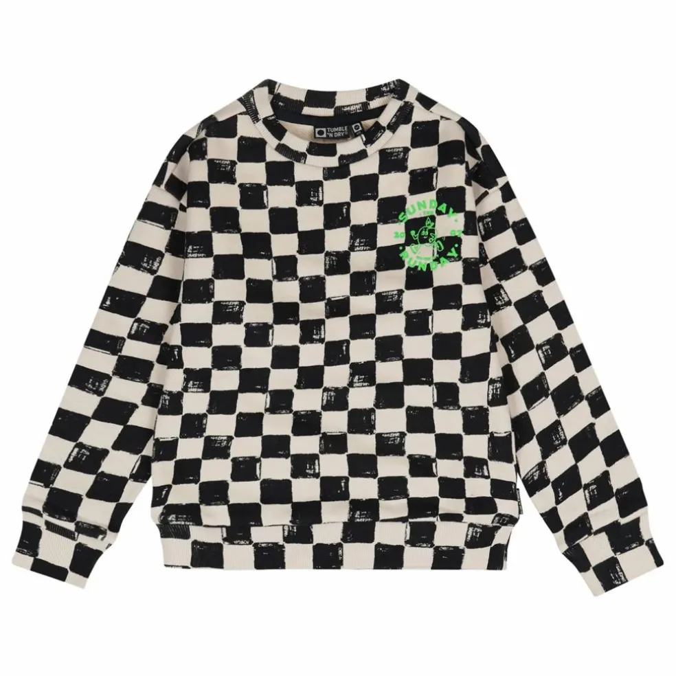 Sweat Finish Damier Coton Bio | Noir