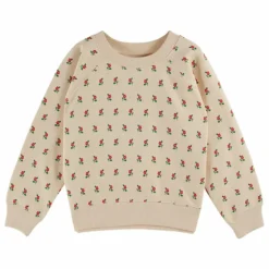 Sweat Fleuri Coton Bio | Ecru