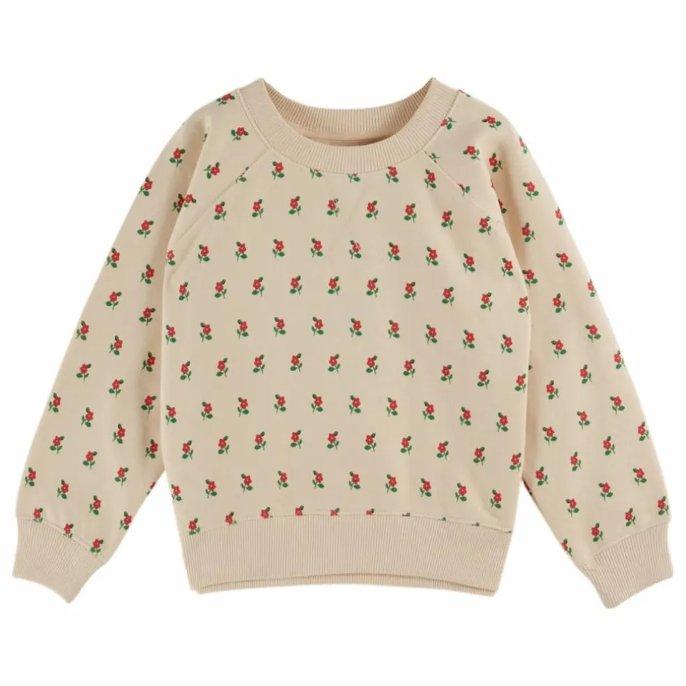 Sweat Fleuri Coton Bio | Ecru