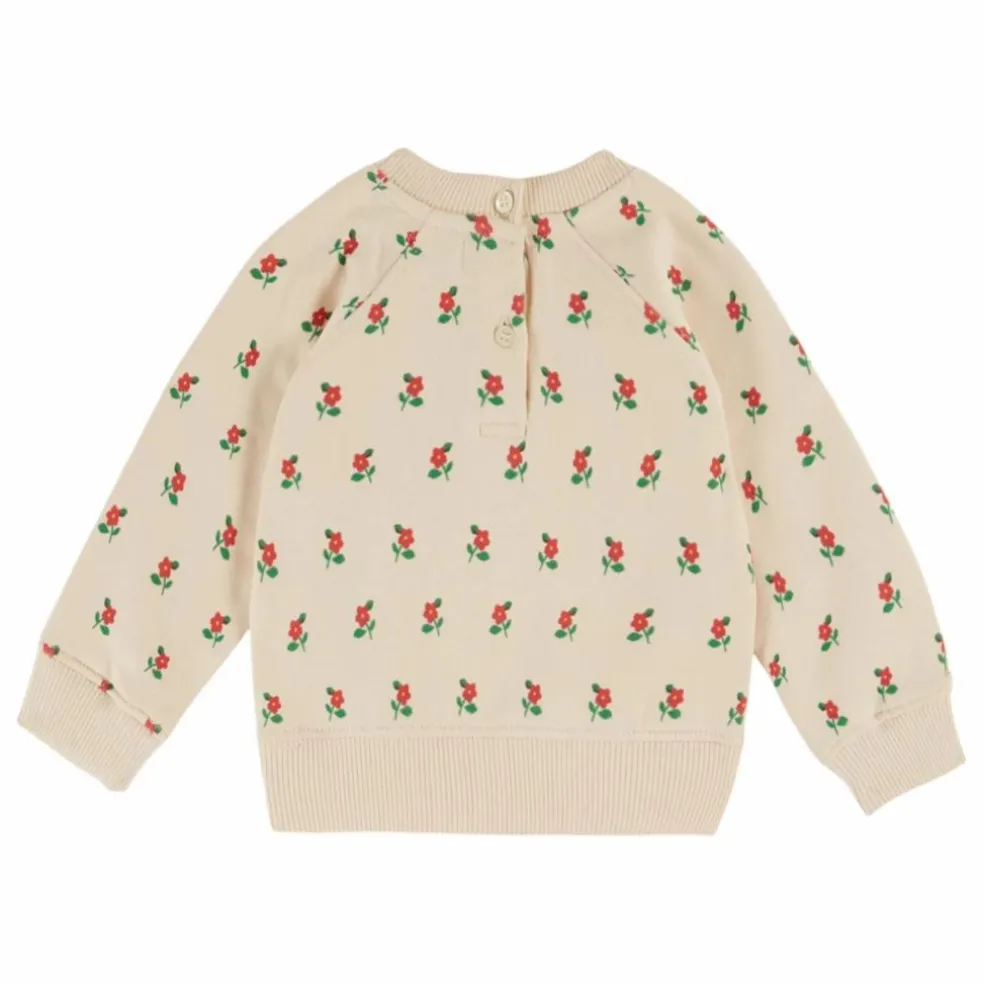 Sweat Fleuri Coton Bio | Ecru