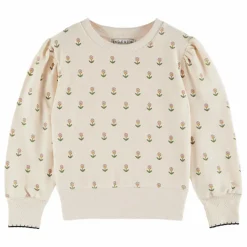 Sweat Fleurs Douce Eponge | Crème