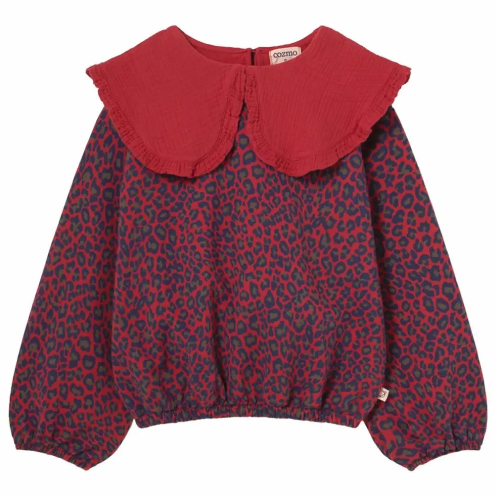 Sweat Genoa Léopard Coton Bio | Rouge