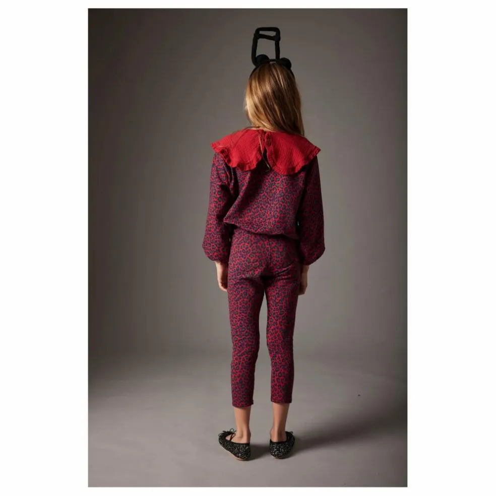 Sweat Genoa Léopard Coton Bio | Rouge