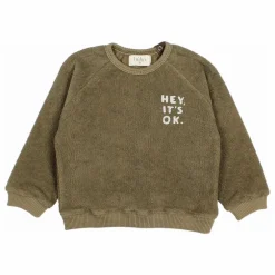 Sweat Hey Bébé Eponge Bio | Vert kaki