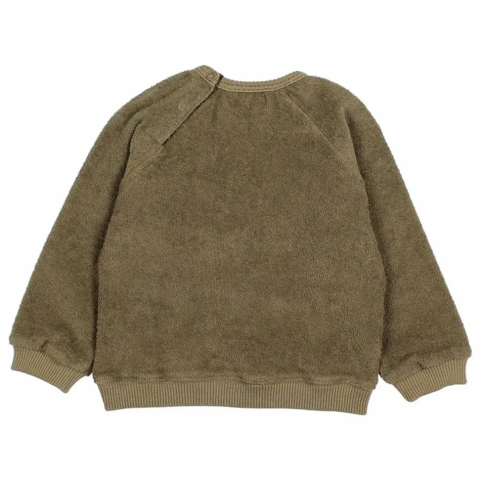 Sweat Hey Bébé Eponge Bio | Vert kaki