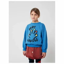 Sweat High Five Coton Bio | Bleu