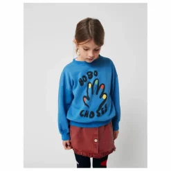 Sweat High Five Coton Bio | Bleu