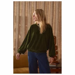 Sweat Jane Velours - Collection Femme | Vert kaki