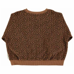 Sweat Léopard Eponge Coton Bio | Brun