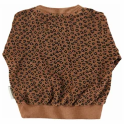 Sweat Léopard Eponge Coton Bio | Brun