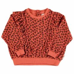 Sweat Léopard Volants Eponge Bio | Terracotta