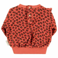 Sweat Léopard Volants Eponge Bio | Terracotta