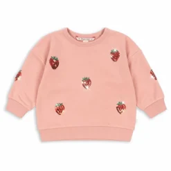 Sweat Lou Fraises Sequins Coton Bio | Rose