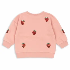 Sweat Lou Fraises Sequins Coton Bio | Rose