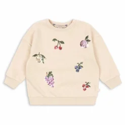 Sweat Lou Fruits Sequins Coton Bio | Sable