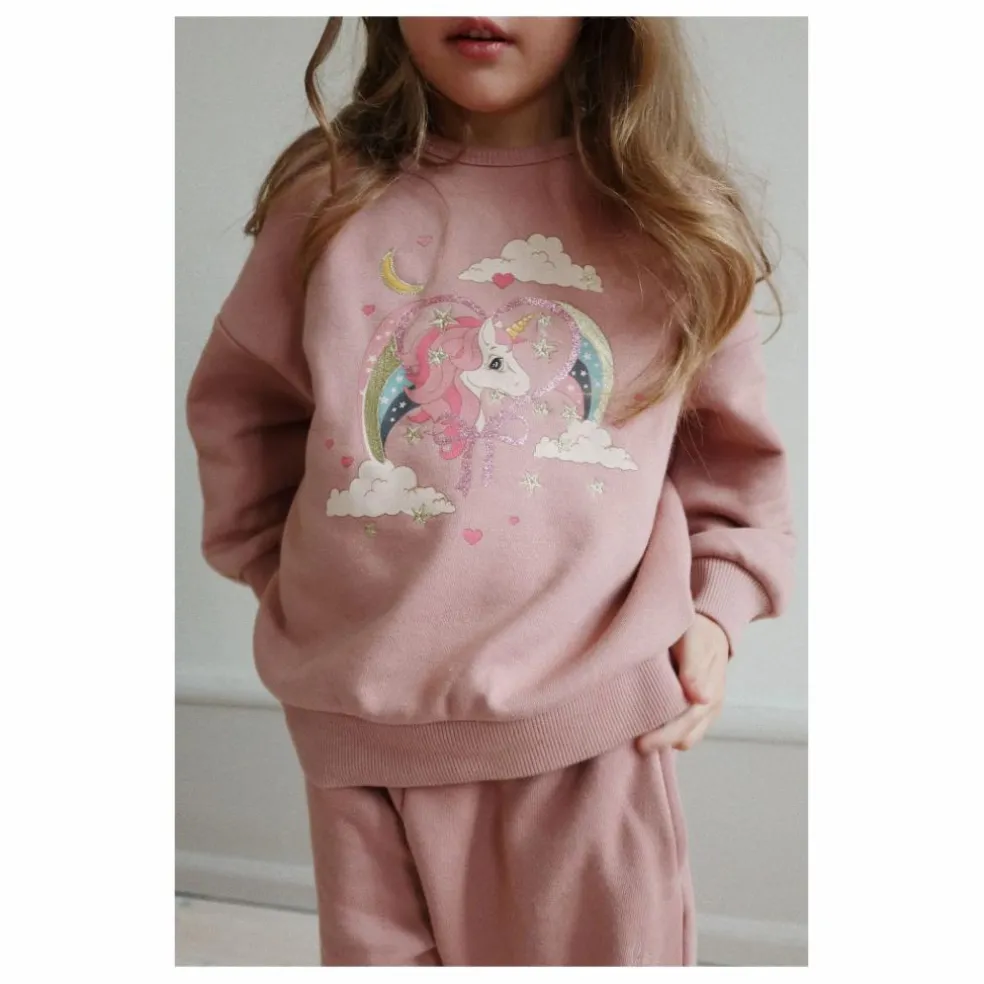 Sweat Lou Paillettes | Rose