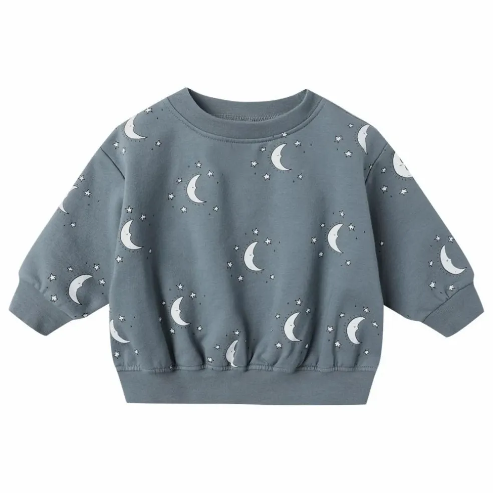 Sweat Lunes Coton Bio | Bleu gris