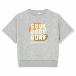 Sweat Manche Courte Coton Bio | Gris