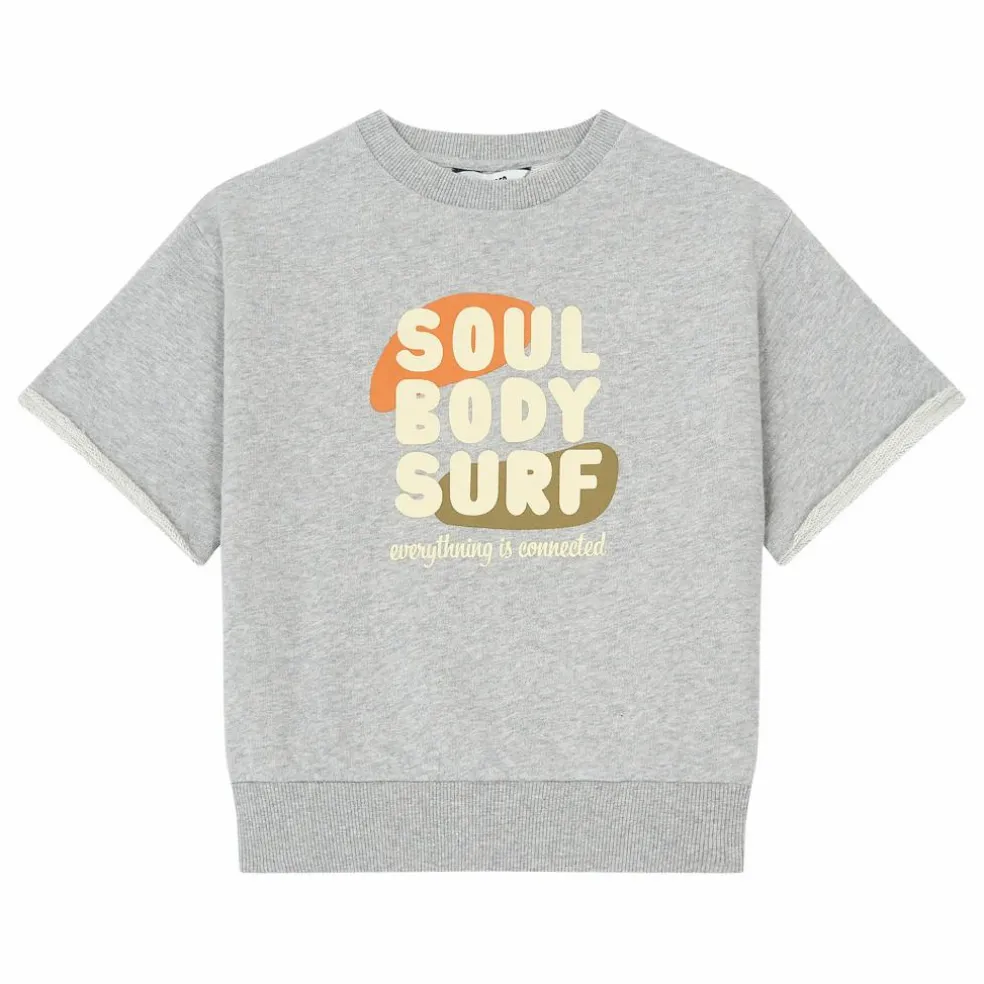 Sweat Manche Courte Coton Bio | Gris