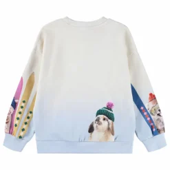 Sweat Maxi Going Skiing Coton Bio | Bleu Clair