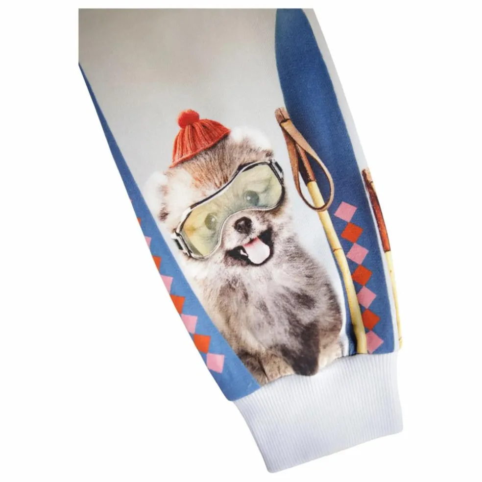 Sweat Maxi Going Skiing Coton Bio | Bleu Clair