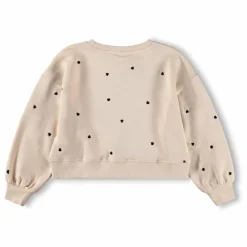 Sweat Miki Cœurs Coton Bio | Ecru