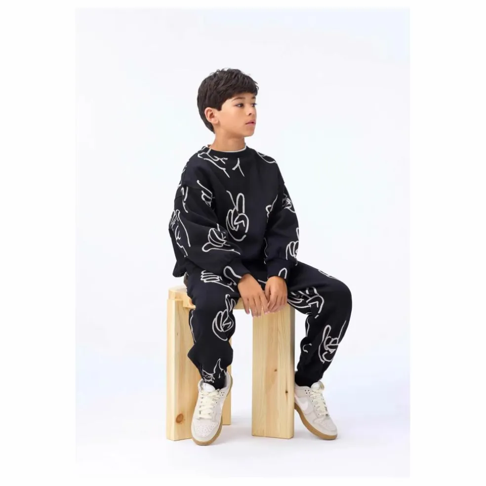 Sweat Monti Hands Coton Bio | Noir