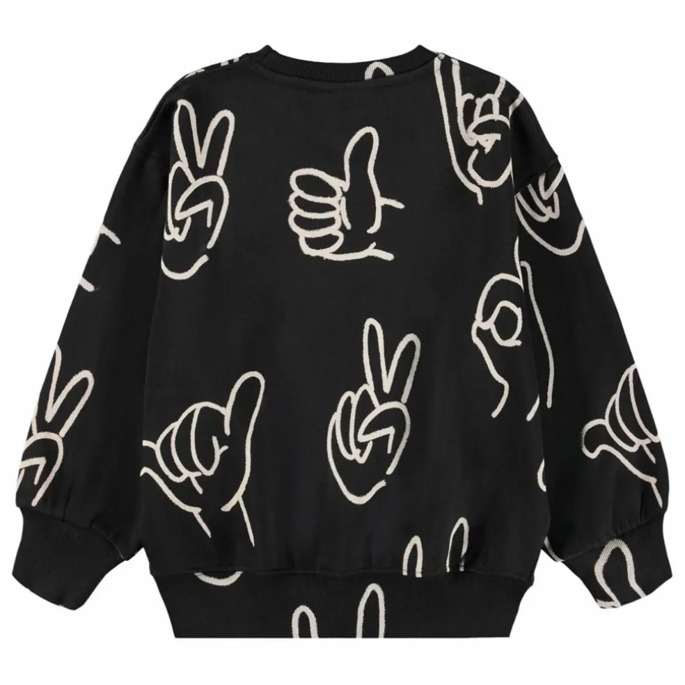 Sweat Monti Hands Coton Bio | Noir