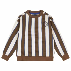 Sweat Motivation Rayé Coton Bio | Marron