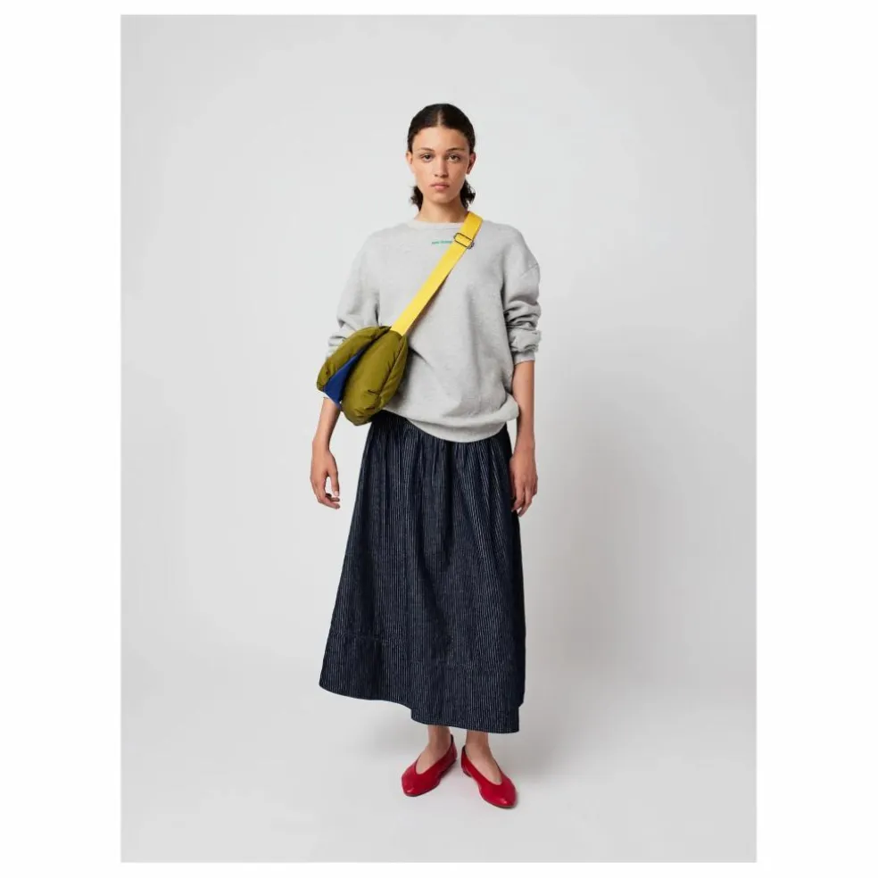 Sweat Mr Pencil Coton Bio - Collection Femme | Gris chiné clair
