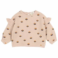 Sweat Naïf Volants Coton Bio | Rose