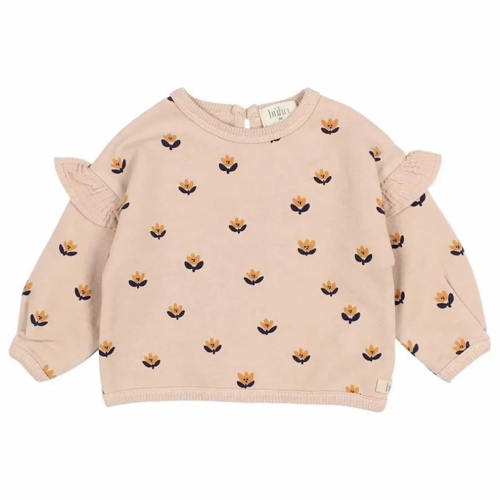 Sweat Naïf Volants Coton Bio | Rose